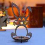 Laser Cut Bunny Egg Holder 3mm Free Vector