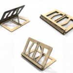 Laser Cut Folding Book Stand 4mm Free Vector