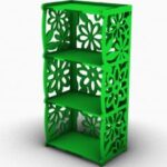 Laser Cut 4-Shelf Bookcase Free Vector