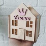 Laser Cut House Pen Holder Free Vector