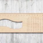 Laser Cut Ruler With Multiplication Table 20 cm Ruler Free Vector