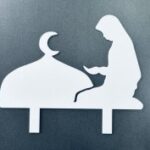Laser Cut Praying Girl Cake Topper Free Vector