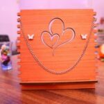 Laser Cut Two Hearts Necklace Stand DXF File