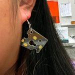 Laser Cut Acrylic Cheese Earrings Free Vector