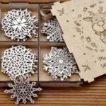 Laser Cut Snowflakes On Christmas Tree Free Vector
