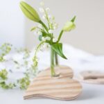 Laser Cut Wooden Heart Shaped Test Tube Vase Free Vector