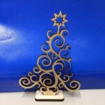 Laser Cut Plywood Christmas Tree 3mm Free Vector