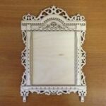 Laser Cut Photo Frame With Platband Free Vector