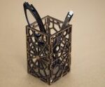 Laser Cut Geometric Pencil Holder SVG File