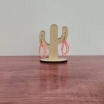 Laser Cut Cactus Shape Earring Stand Jewelry Display Stand
