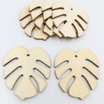 Laser Cut Wood Monstera Leaf Earring Blanks Shapes for Jewelry Making