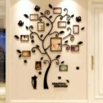 Laser Cut Family Tree Photo Frames 3D Acrylic Wall Decor