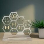 Laser Cut Earring Holder Acrylic Stud Earring Stand Display Honeycomb Earrings Organizer