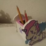Unicorn Desk Organizer Free Vector