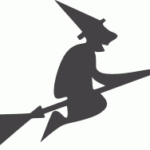 Halloween witch flying clipart DXF File