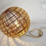 Laser Cut Wood Spherical Lamp DXF File