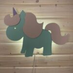 Laser Cut Unicorn Lamp Kids Room Wall Decor