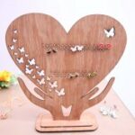 Laser Cut Heart Standing Jewelry Stand Earring Holder 3mm Free Vector