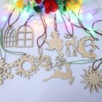 Laser Cut Christmas Ornament Set Tree Decorations Free Vector