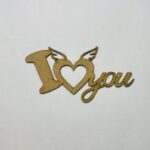 Laser Cut I Love You Wooden Cutout Unfinished Craft Free Vector