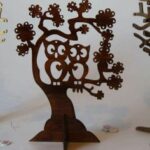 Laser Cut Owl Jewelry Holder Tree Jewelry Display Stand Free Vector