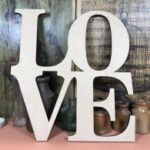 Laser Cut Love Sign Decor Free Vector