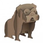 Laser Cut Boxer Dog Remote Control Holder Free Vector