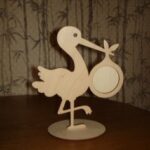 Laser Cut Stork Picture Frame Free Vector