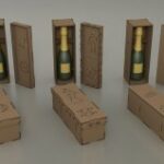 Laser Cut Wedding Ceremony Wine Box 3mm Free Vector