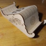 Laser Cut Decor Engraved Wooden Mobile Holder Desk Phone Stand Free Vector
