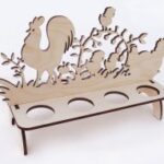Laser Cut Easter Egg Stand Template DXF File
