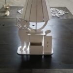 Laser Cut Cat Table Lamp With Organizer DXF File