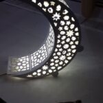 Laser Cut Crescent Moon Night Light Lamp DXF File