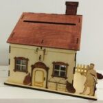 Laser Cut Piggy Bank House Coin Bank Saving Box Free Vector