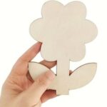 Laser Cut Flower Wooden Floral Shape for DIY Painting and Home Holiday Decorations