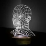 HEAD 3d illusion acrylic lamp Free Vector