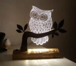Owl 3D LED Night Light DXF File