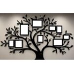 Laser Cut Family Tree With Photo Frame Modern Wall Art