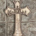Laser Cut Nativity Cross Scripture Christmas Ornament