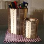 Laser Cut Customizable FlexiRoast Wooden Pen Stand