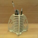 Pencil Box Desk Organizer Laser Cut Free Vector