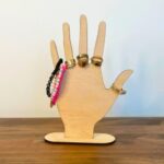 Laser Cut Wooden Hand Jewelry Stand