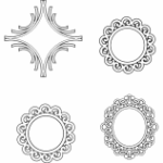 Multiple Mirror Frame Designs dxf File