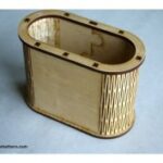 Laser Cut Living Hinge Container Pen Holder DXF File