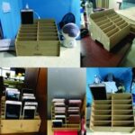 Laser Cut Multi Cell Phone Rack Phone Holder Desktop Organizer Storage Box For Classroom Office Free Vector