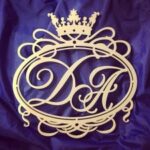 Laser Cut Monogram for Wedding Crown Decoration Free Vector
