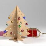 Laser Cut Herringbone Wooden Christmas Tree Free Vector