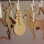 Laser Cut Christmas Hanging Decorations Free Vector