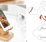 Wooden Cell Phone Stand Charging Dock Hold Laser Cut Free Vector