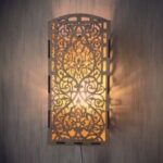 Laser Cut Wooden Wall Lamp Free Vector
